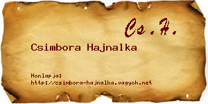 Csimbora Hajnalka névjegykártya