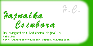 hajnalka csimbora business card